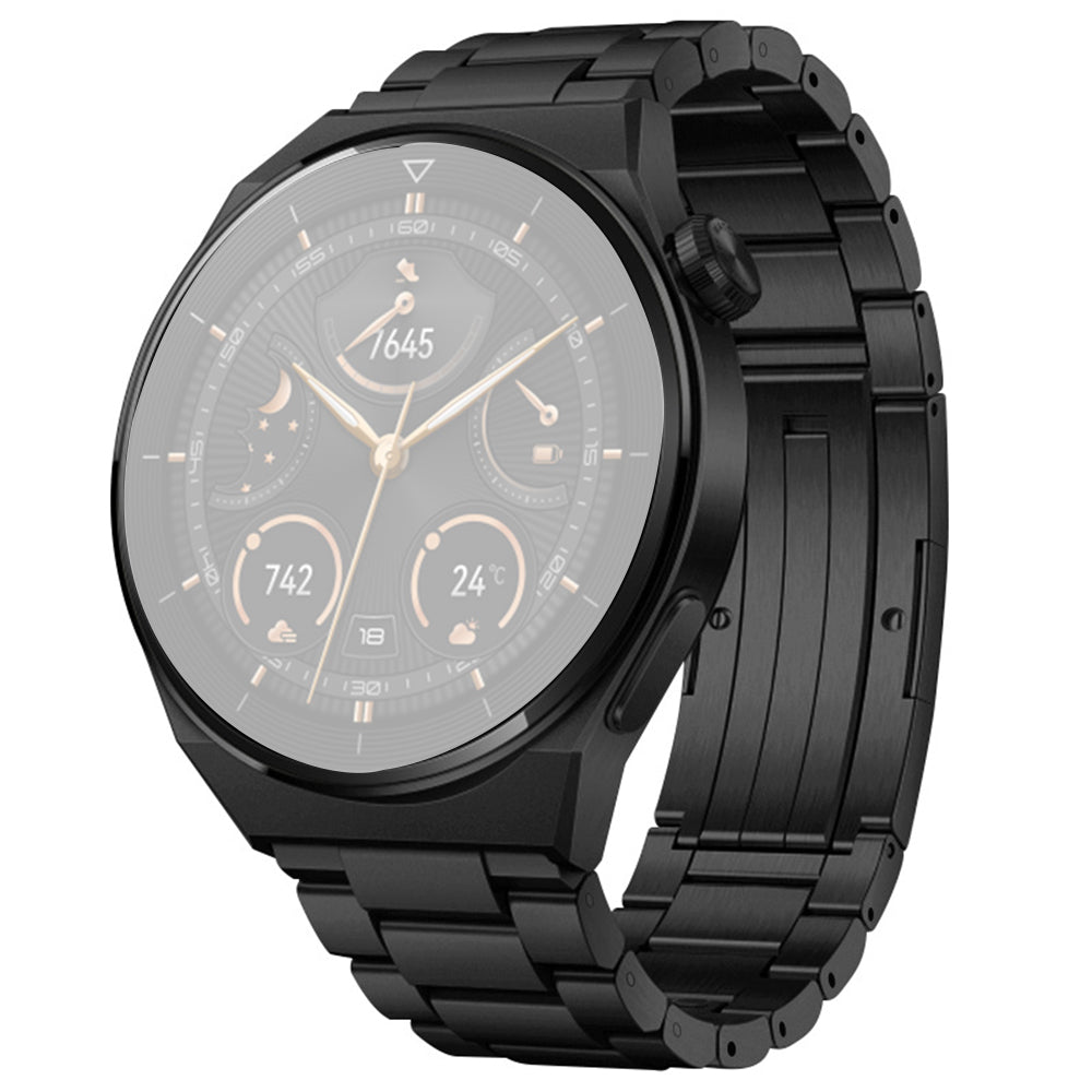 For Huawei Watch Buds GT3 SE GT3 Pro Titanium Steel Watch Band 22mm 3-Bead Metal Sports Strap For Huawei Watch Buds GT3 SE GT3 Pro Titanium Steel Watch Band 22mm 3-Bead Metal Sports Strap